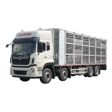 8x4 12 ruedas Caja cuerpo de transporte de transporte de ganado Camión refrigerado con equipo de ventilación para cerdos cabras de cabras ovejas de oveja